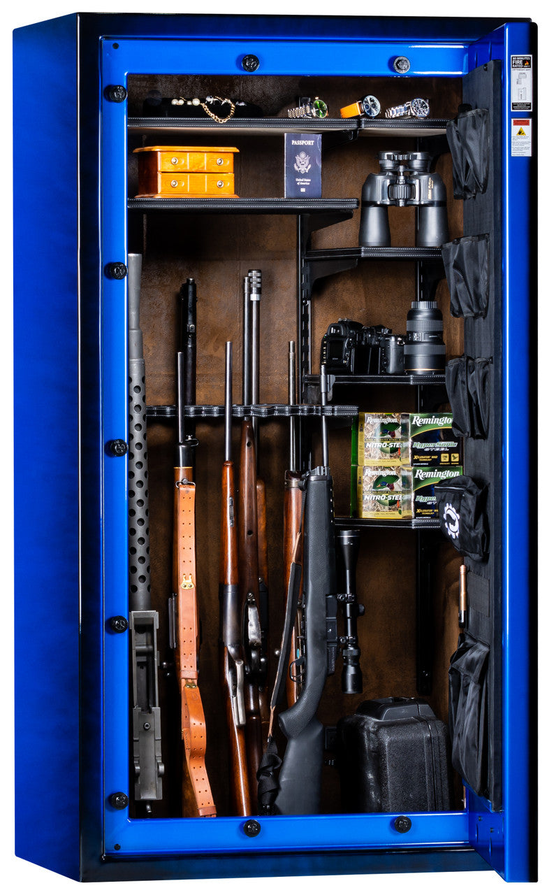 Rhino CX6636GL | 66"H x 36"W x 25"D | 49 Long Gun Safe | 80 Min Crimson Two Tone with leatherette