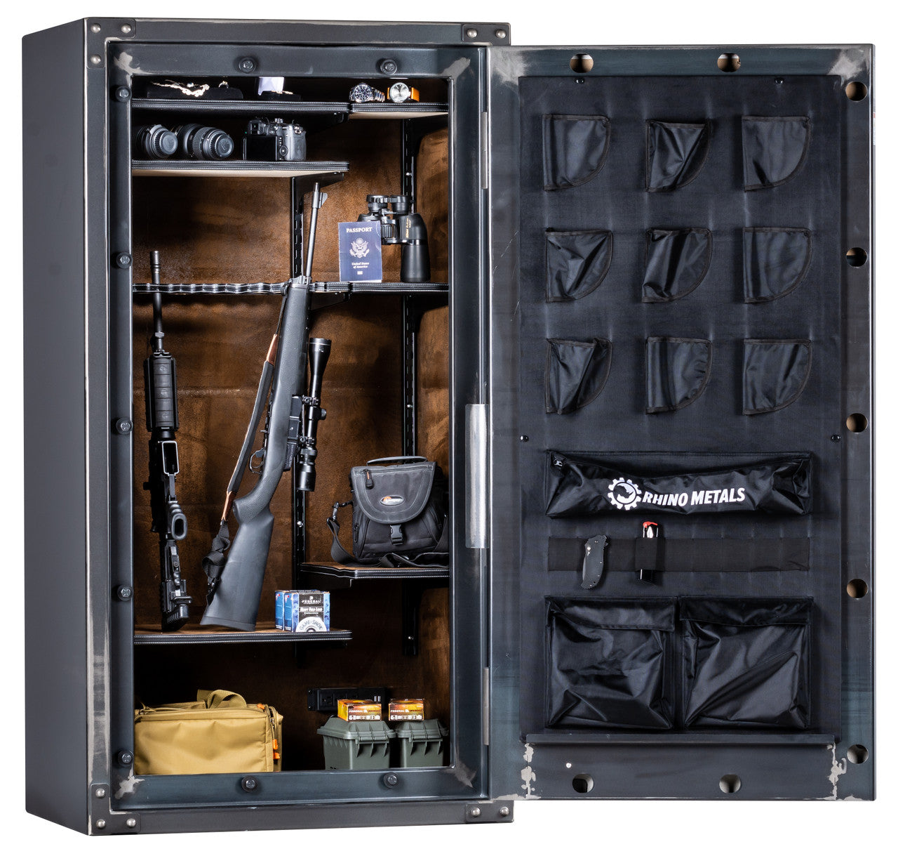 Rhino RSX6636 | 66"H x 36"W x 25"D | 49 Long Gun Safe | 80 Min